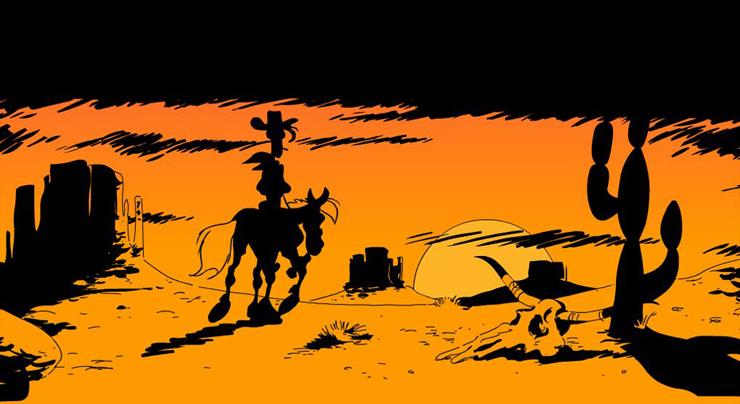 Afbeeldingsresultaat voor lucky luke ondergaande zon