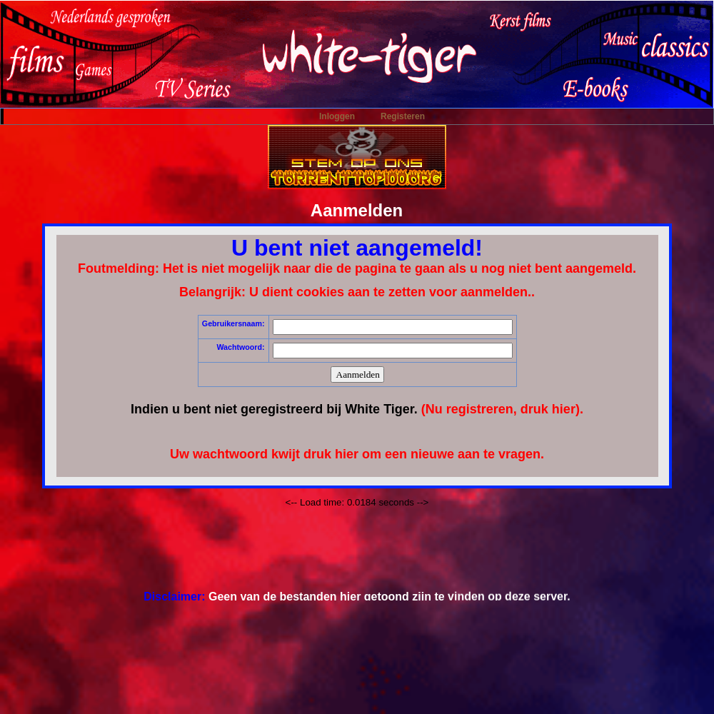 Meer informatie over "offline - white-tiger.me"