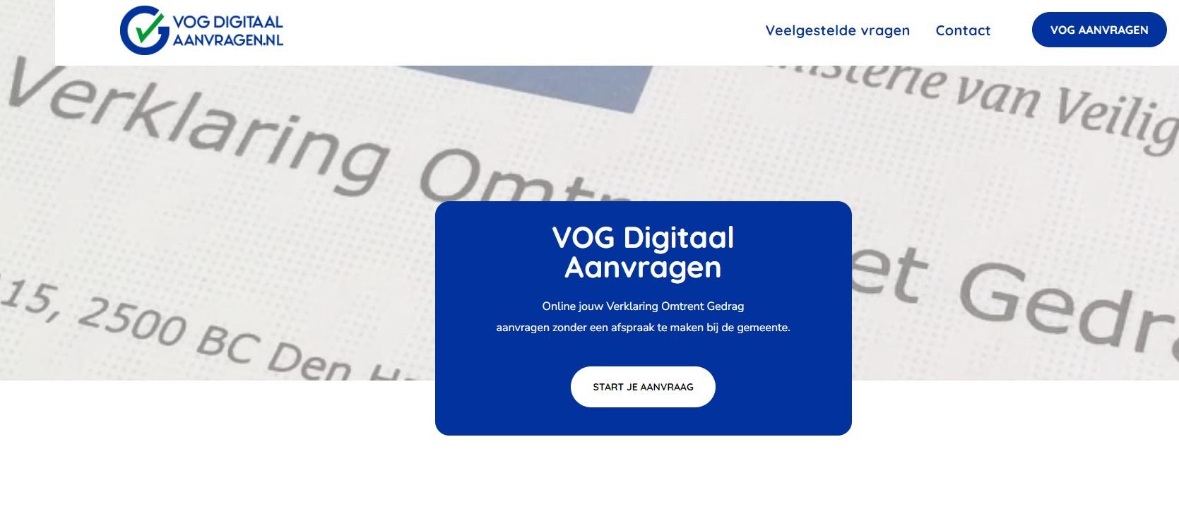 Meer informatie over "Verklaring Omtrent het Gedrag (VOG) digitaal te ontvangen"