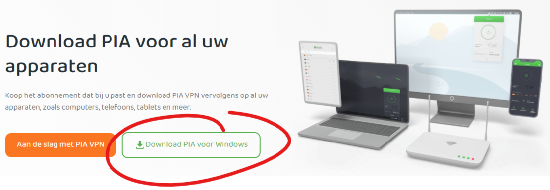 Downloadpagina van PIA